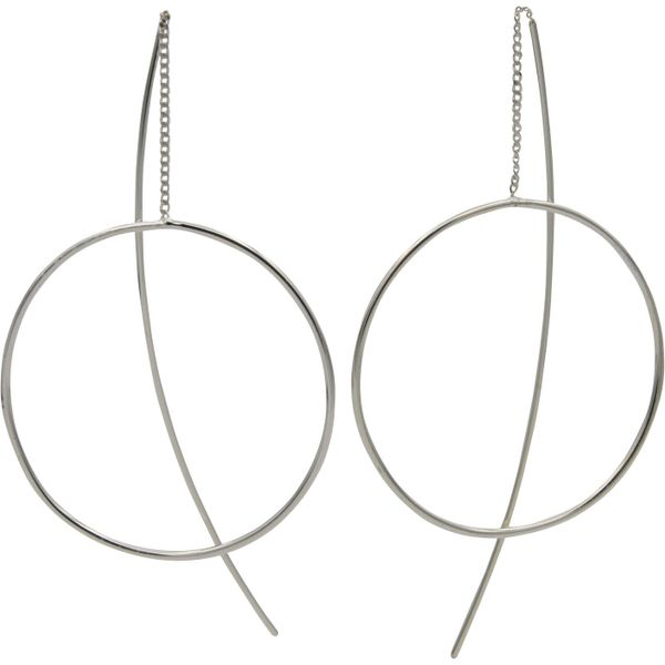 Sterling Silver Circle Threader Earrings Texas Gold Connection Greenville, TX