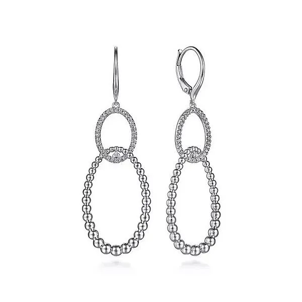 Sterling Silver White Sapphire Bujukan Drop Earrings Texas Gold Connection Greenville, TX