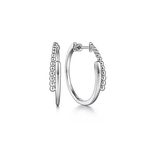 Sterling Silver 30MM Bujukan Bypass Classic Hoop Earrings Texas Gold Connection Greenville, TX