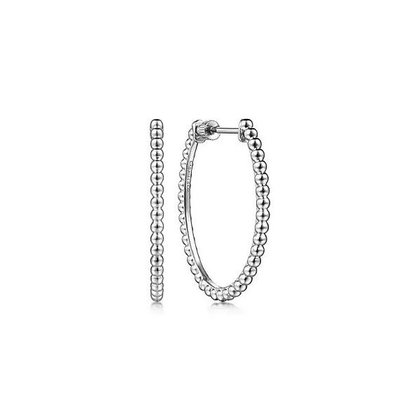 Sterling Silver 30X26mm Bujukan Oval Classic Hoop Earrings Texas Gold Connection Greenville, TX