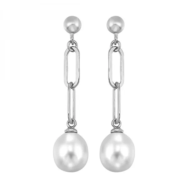 Sterling Silver and Pearl Drop Earrings Texas Gold Connection greenville, TX