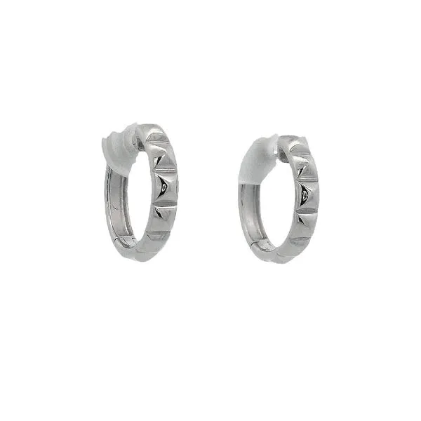 Lady's White Sterling Silver Earrings Texas Gold Connection greenville, TX