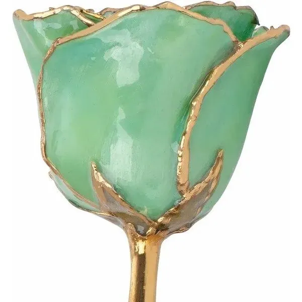 Lacquered Peridot Colored Rose with Gold Trim Image 2 Texas Gold Connection Greenville, TX