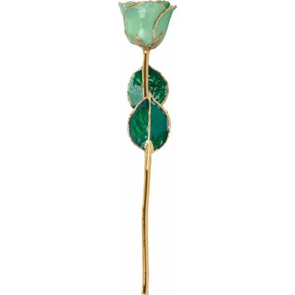 Lacquered Peridot Colored Rose with Gold Trim Image 3 Texas Gold Connection Greenville, TX