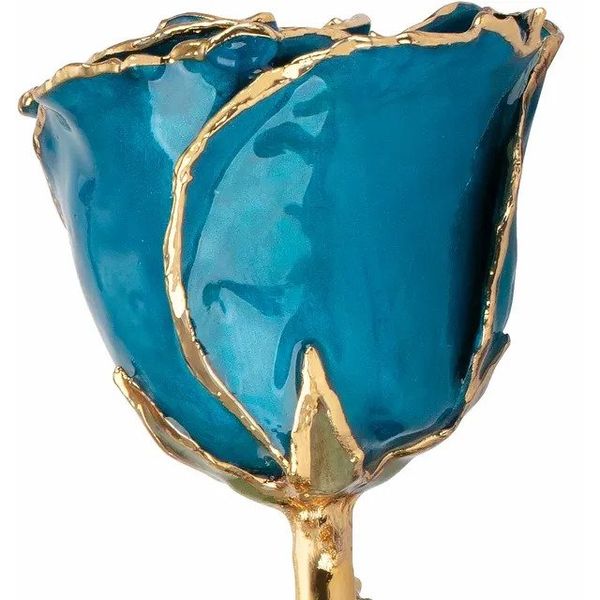Lacquer December Pearl colored Rose with Gold Trim Image 2 Texas Gold Connection greenville, TX