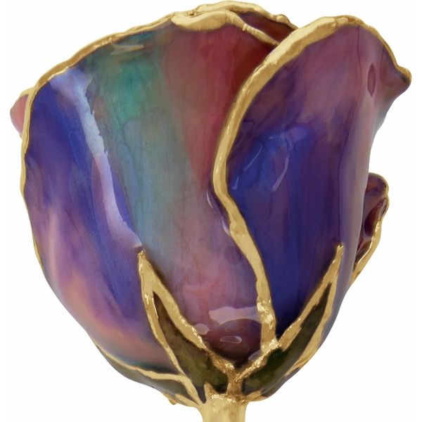 Lacquered Opal Colored Rose with Gold Trim Image 4 Texas Gold Connection greenville, TX
