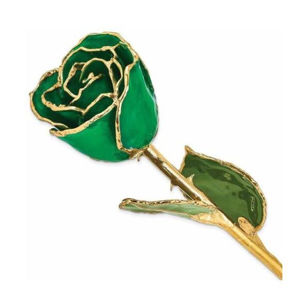 Lacquer Green Rose With Gold Trim Texas Gold Connection greenville, TX