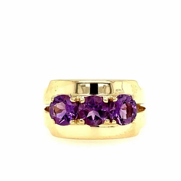 PRE-OWNED 14K Yellow Gold Amethyst Ring Texas Gold Connection Greenville, TX