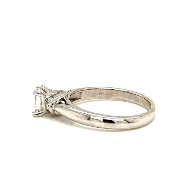 PRE-OWNED 14K White Gold Princess Cut Diamond Engagement Ring Image 2 Texas Gold Connection Greenville, TX
