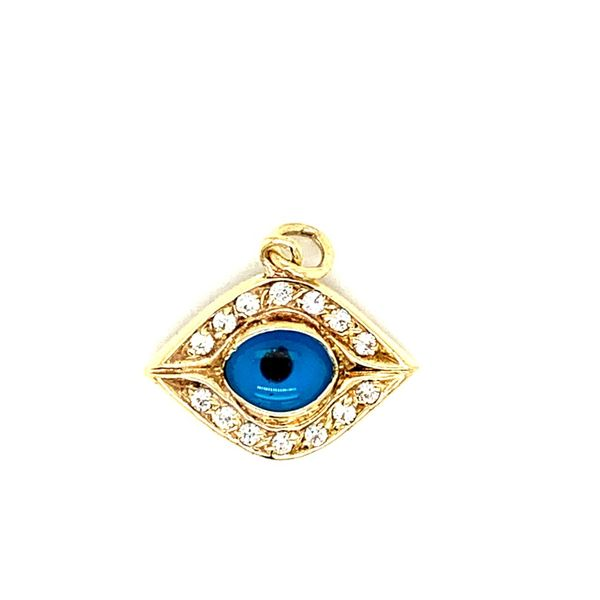 PRE-OWNED 14K Yellow Gold Weird Eyeball Pendant Texas Gold Connection Greenville, TX