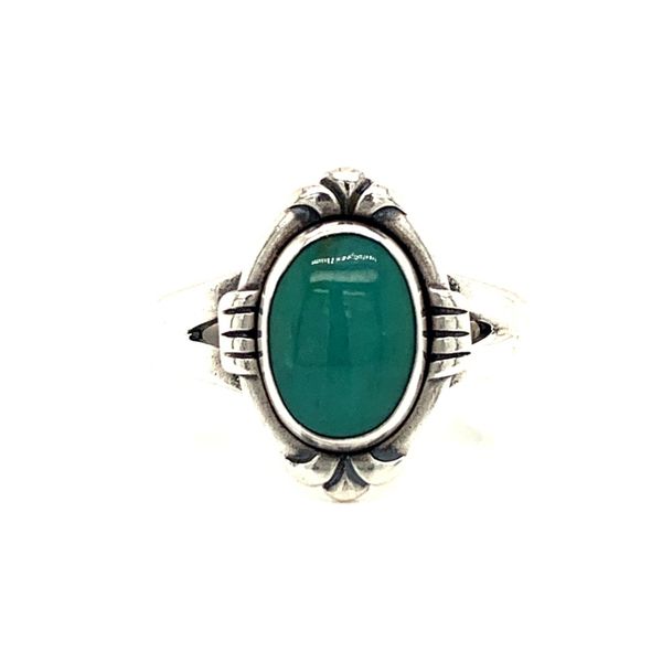 PRE-OWNED Sterling Silver Turquoise Ring Texas Gold Connection Greenville, TX