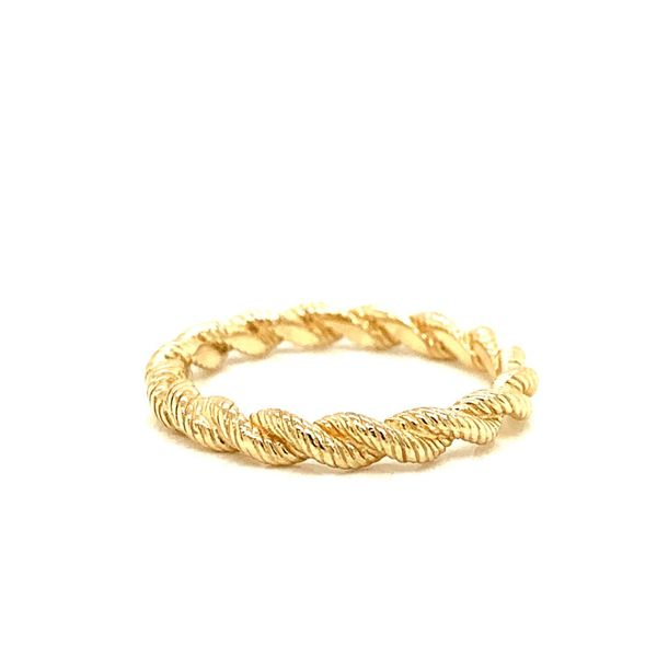 PRE-OWNED 14K Yellow Gold Rope Band Texas Gold Connection Greenville, TX
