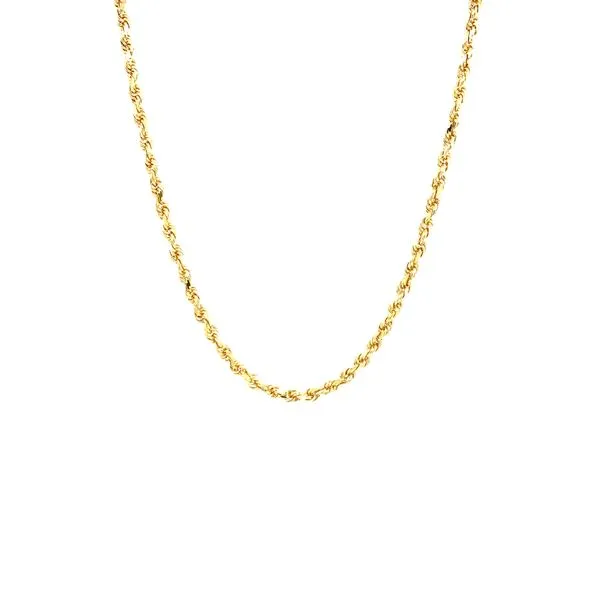 PRE-OWNED 14K Yellow Gold Solid Rope Chain Texas Gold Connection Greenville, TX