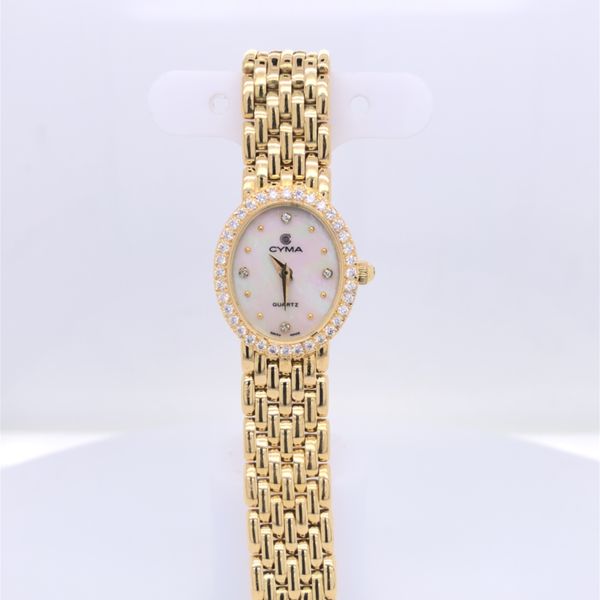 PRE-OWNED 18K Yellow Gold Cyma Dress Watch Texas Gold Connection Greenville, TX