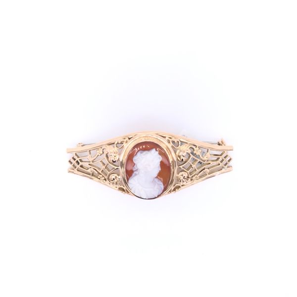 PRE-OWNED 14K Yellow Gold Cameo Pin Texas Gold Connection Greenville, TX