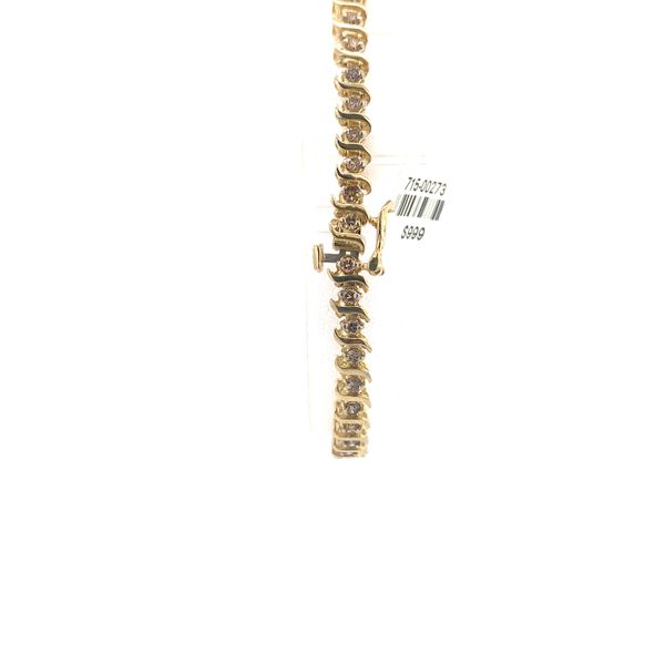 10KT Yellow Gold Tennis Bracelet With 1.50Tw Round Top Light Brown Diamonds Image 3 Texas Gold Connection Greenville, TX