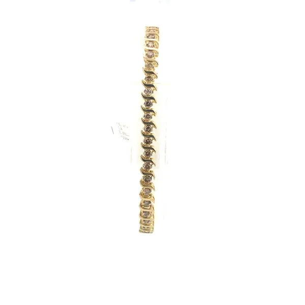 10KT Yellow Gold Tennis Bracelet With 1.50Tw Round Top Light Brown Diamonds Texas Gold Connection Greenville, TX