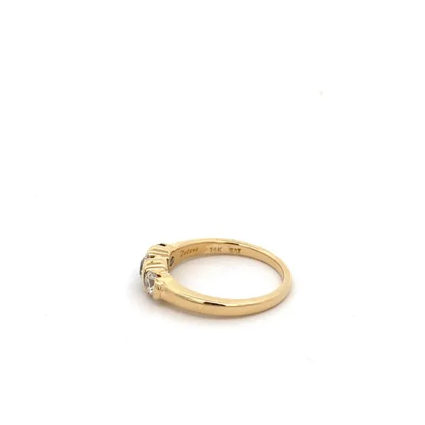 PREOWNED 14K Yellow Gold 3 Stone Diamond Ring Image 2 Texas Gold Connection Greenville, TX