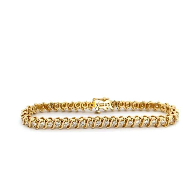 PREOWNED - 14K Yellow Gold Bracelet with 2.50Tw Diamonds Texas Gold Connection Greenville, TX