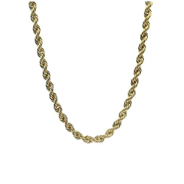 PREOWNED - 14K Yellow Gold 4.7mm Rope Chain Texas Gold Connection greenville, TX