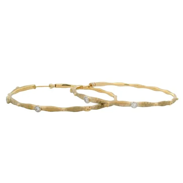 PREOWNED - 18K Yellow Gold Earrings With 0.25Tw Diamonds Image 3 Texas Gold Connection greenville, TX