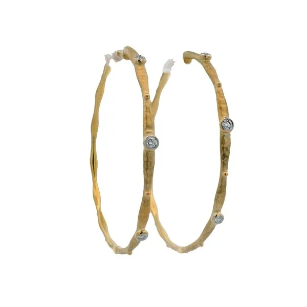 PREOWNED - 18K Yellow Gold Earrings With 0.25Tw Diamonds Texas Gold Connection greenville, TX