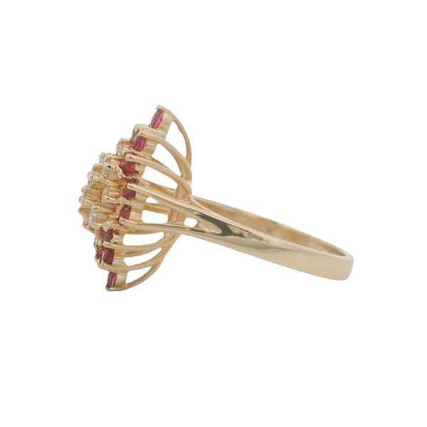 PREOWNED - 14K Yellow gold Size 8 Ring with 0.30Twt Diamonds and 1.00Twt Rubies Image 2 Texas Gold Connection greenville, TX
