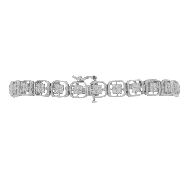 PREOWNED - 14K White Gold Bracelet With 1.50Twt Diamonds Image 2 Texas Gold Connection greenville, TX