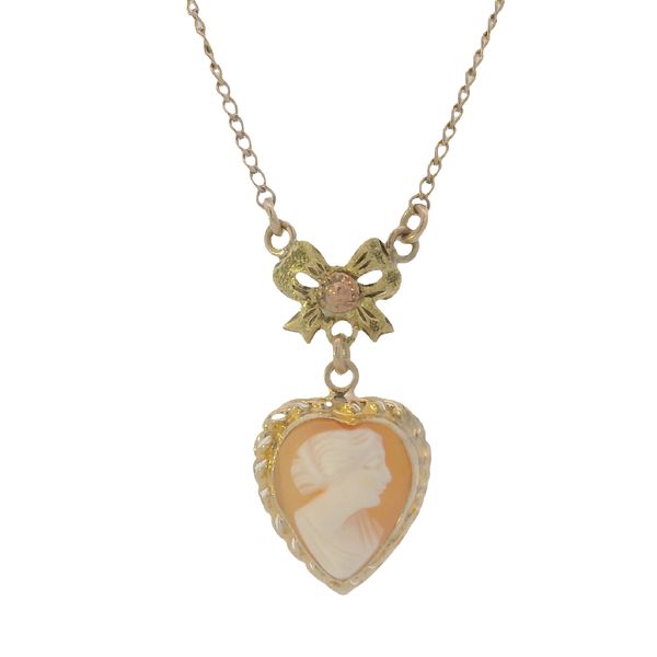 PREOWNED - 10K Yellow Gold Cameo Necklace Texas Gold Connection greenville, TX