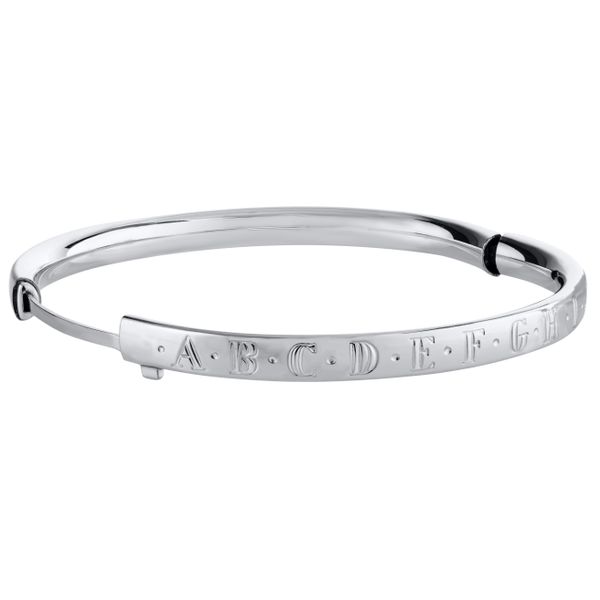 Children's Sterling Silver Bangle ABC Bracelet Image 2 Texas Gold Connection greenville, TX