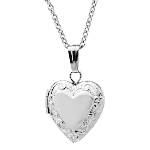 Sterling Silver Heart Locket with 15