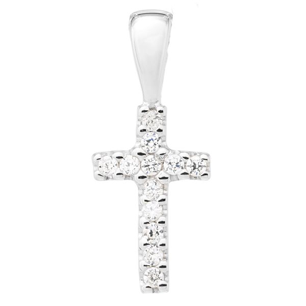 Children's Sterling Silver Cross Pendant with White CZ's Texas Gold Connection greenville, TX