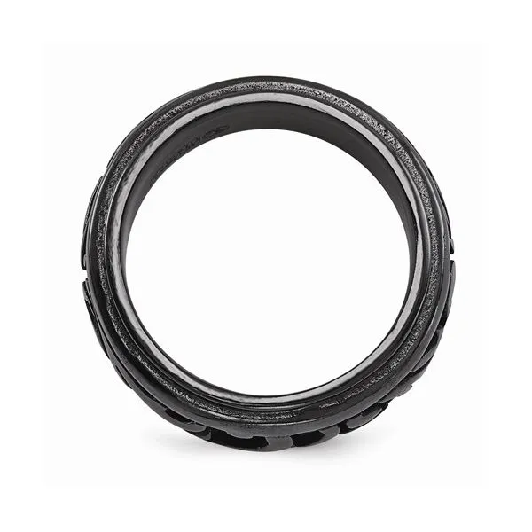 Edward Mirell Black Ti Casted Design 7mm Band Image 2 Texas Gold Connection Greenville, TX