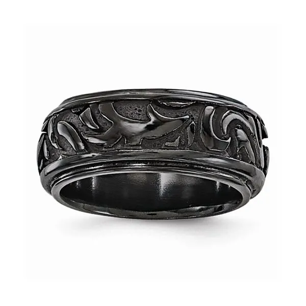 Edward Mirell Black Ti Casted Design 7mm Band Texas Gold Connection Greenville, TX