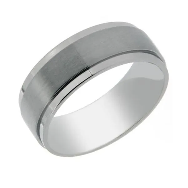 White Titanium Satin Straight Ring Size 9.5 Image 2 Texas Gold Connection Greenville, TX