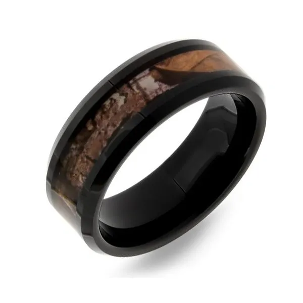 Gents Black Camo Wedding Band Image 2 Texas Gold Connection Greenville, TX