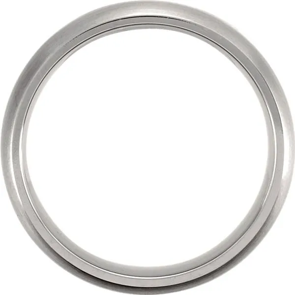 Titanium & 14K Rose Inlay 7 mm Satin Finish Band Image 2 Texas Gold Connection Greenville, TX