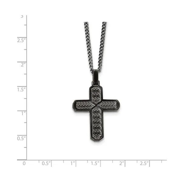 Stainless Steel Cross Necklace Image 2 Texas Gold Connection Greenville, TX