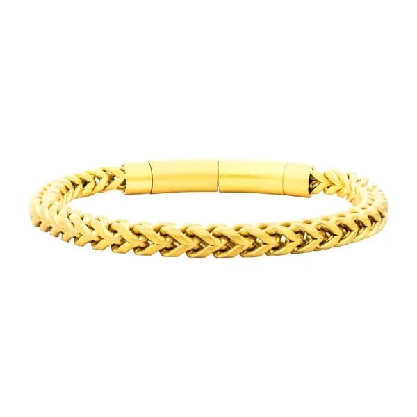 Matte Finish 18K Gold IP Stainless Steel Franco Chain Bracelet Texas Gold Connection Greenville, TX