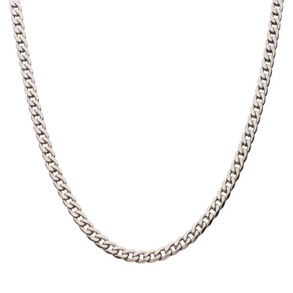 7.4mm Titanium Curb Chain Necklace with Lobster Clasp Texas Gold Connection greenville, TX