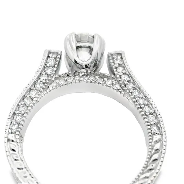 18KW Diamond Cathedral Engagment ring Image 2 The Blue Diamond Jefferson City, MO