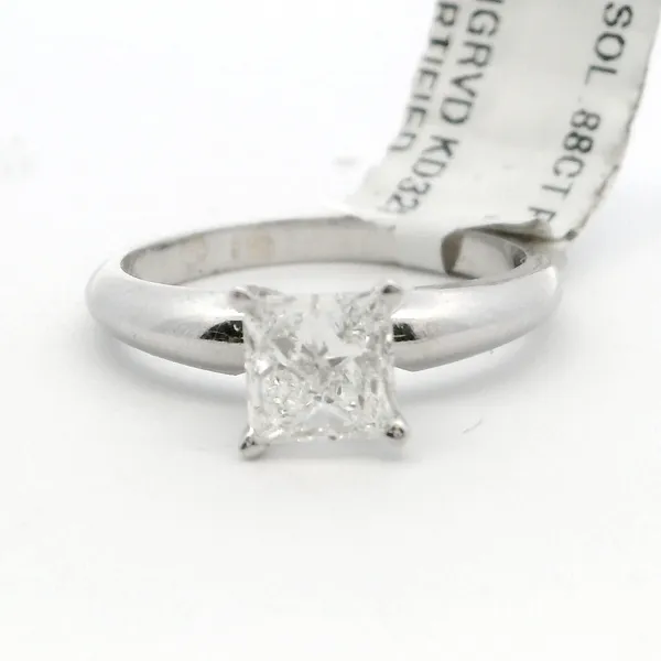 14KW Diamond Princess Cut Solitaire Ring The Blue Diamond Jefferson City, MO