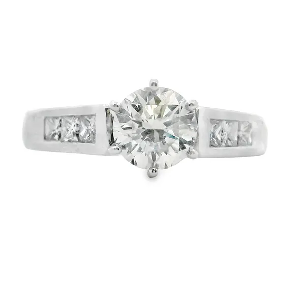 14KW Diamond Cathedral Engagement Ring The Blue Diamond Jefferson City, MO