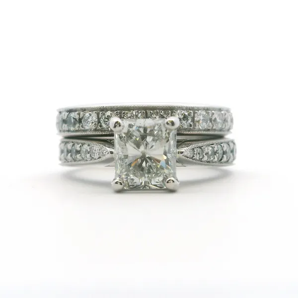 Estate Platinum Wedding Set The Blue Diamond Jefferson City, MO