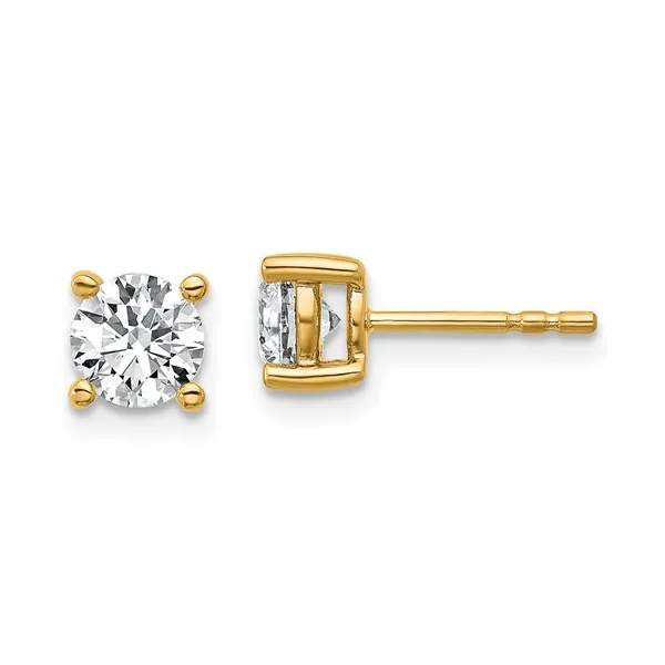 14KY 1 ctw Lab Grown Diamond Stud Earrings The Blue Diamond Jefferson City, MO