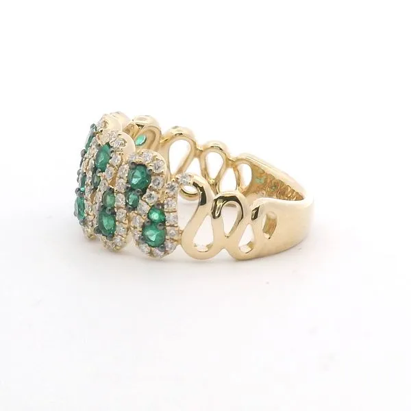 Emerald & Diamond Ring Image 2 The Blue Diamond Jefferson City, MO