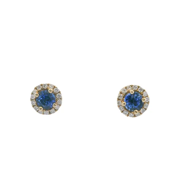 14K Sapphire & Diamond Earrings Image 2 The Blue Diamond Jefferson City, MO