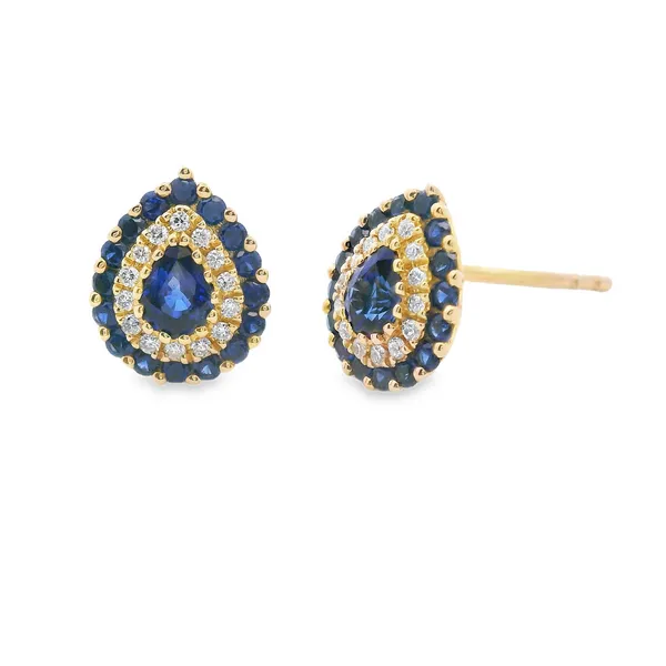 14K Sapphire & Diamond Earrings The Blue Diamond Jefferson City, MO