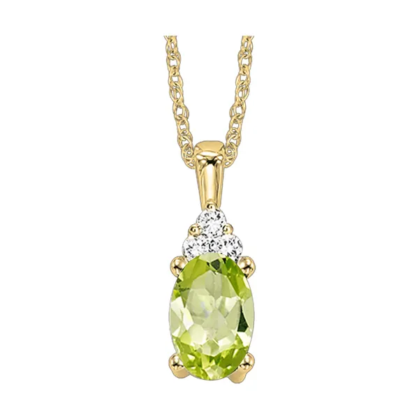 10K Peridot & Diamond Necklace The Blue Diamond Jefferson City, MO