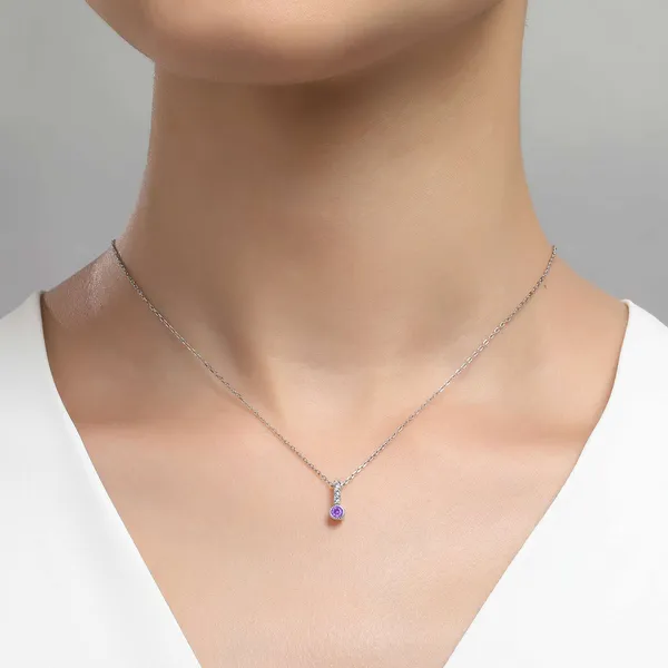 February Birthstone Pendant Image 2 The Blue Diamond Jefferson City, MO